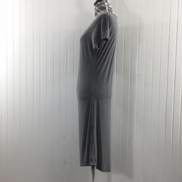Athleta Gray Draped Crew T Shirt Jersey Dress Womens XXS Short Sleeve - Picture 5 of 11